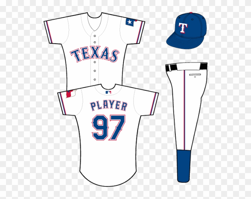 Otherwise, I Like The Red Outlines Of The Lettering - Texas Rangers Home Uniforms Clipart