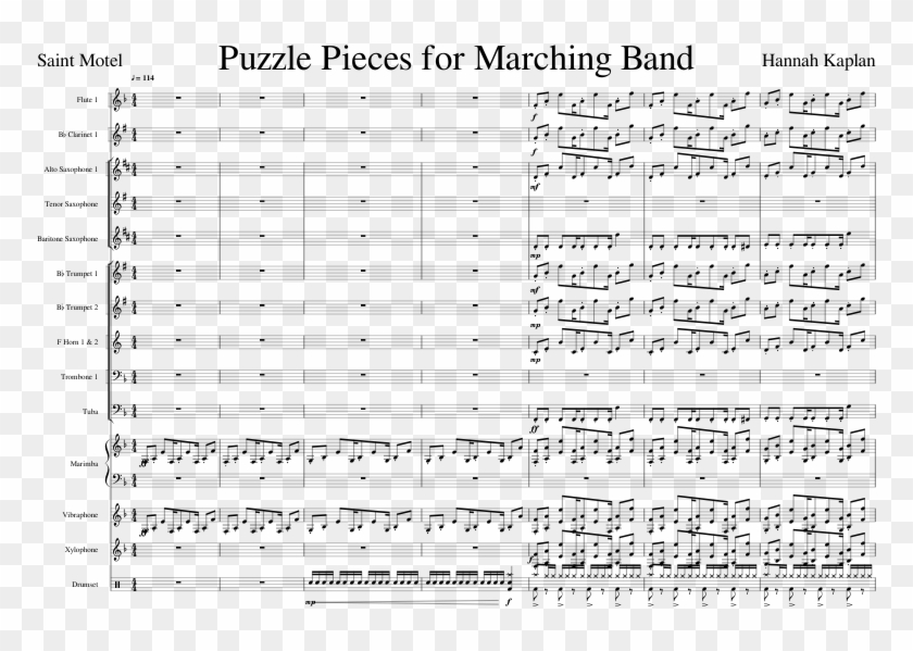 Print - Puzzle Pieces Sheet Music Clipart #137944