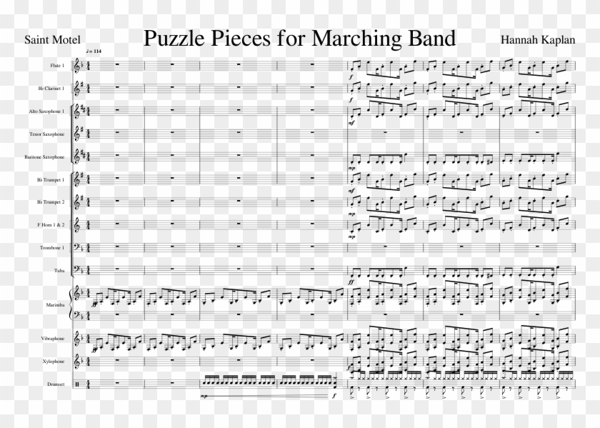 Print - Puzzle Pieces Sheet Music Clipart