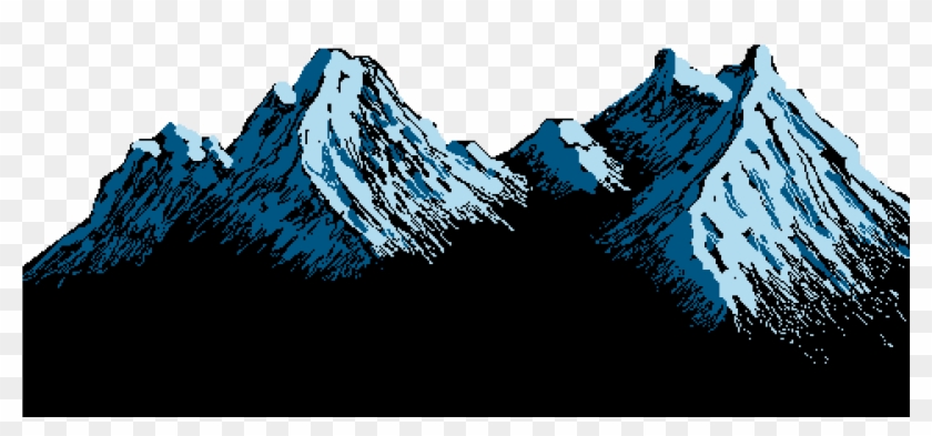 Clip Art Bob Ross Inspired Opengameart - Mountain Range Transparent Background - Png Download