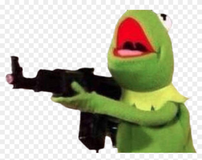 Freetoedit Kermitmeme Kermitthefrog Report Abuse - Kermit With A Gun Gif Clipart #138274