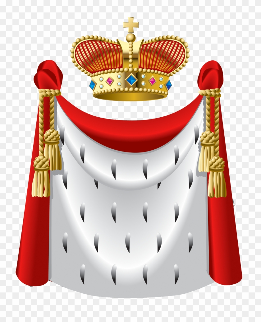 King Crown And Cape Png Clipart - Crown And Cape Transparent Png