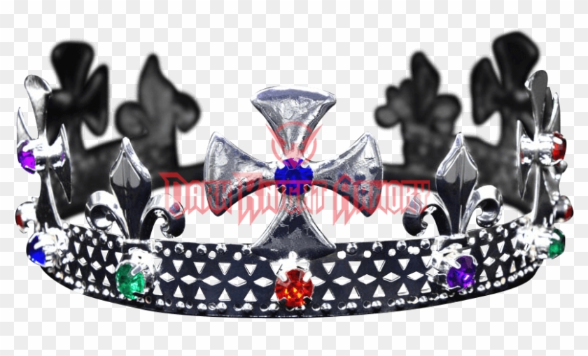 Multi-colored Silver Kings Crown , Png Download - Tiara Clipart #138414