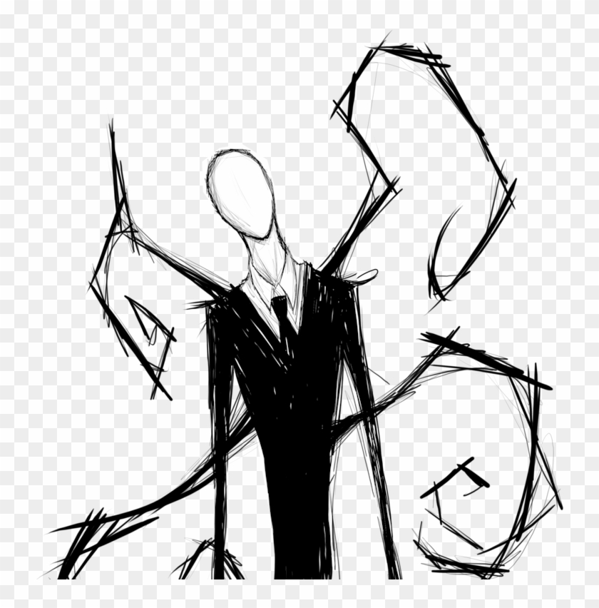 Slenderman Png - Slender Man Face Drawing Clipart