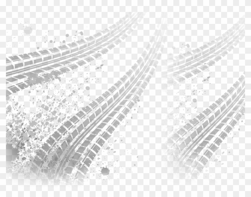 Pattern 5 Tiretracks - White Tire Track Png Clipart #138517