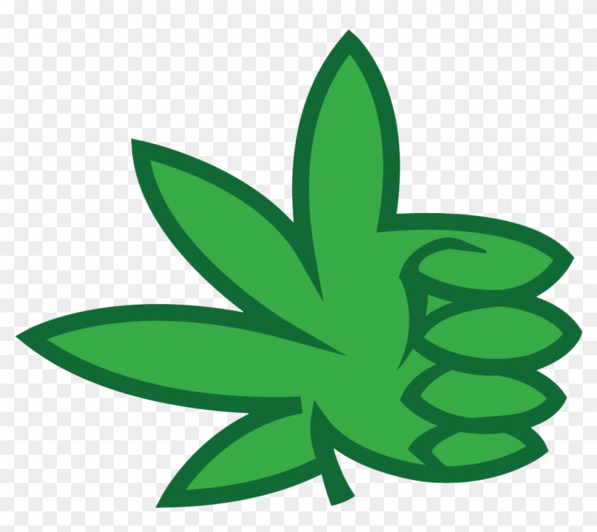 Weed Leaf Thumbs Up Clipart