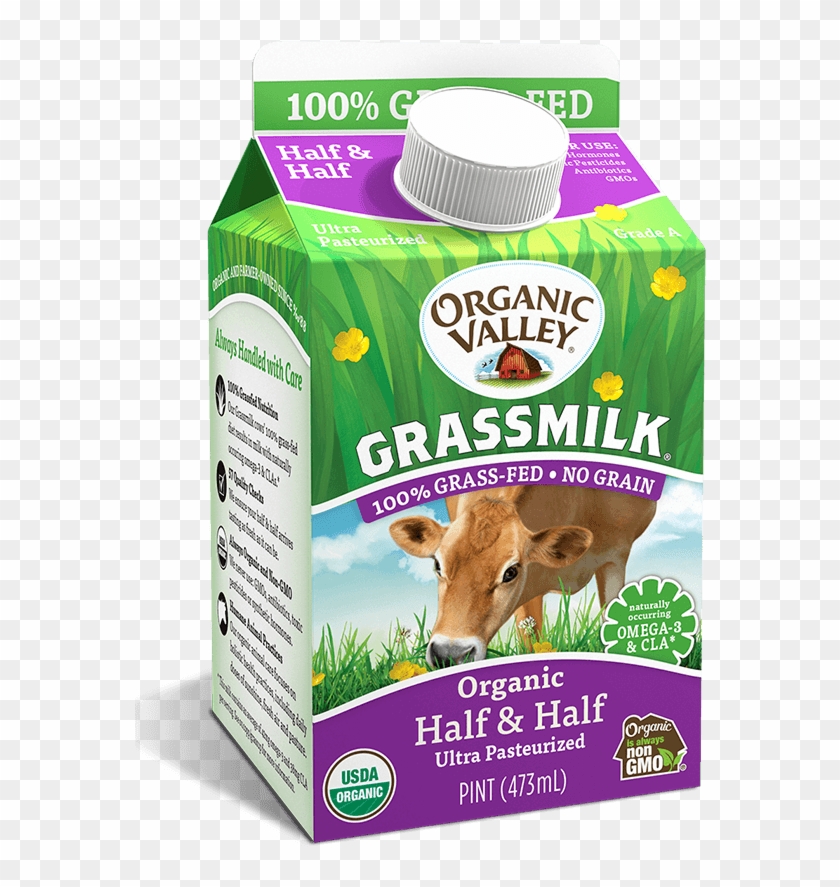 Pint Grassmilk Half & Half, - Organic Valley Grassmilk Half And Half Clipart #138787