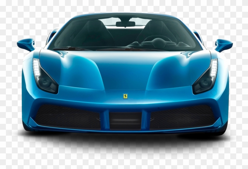 Blue Ferrari 488 Spider Car - Ferrari 488 Spider Front Clipart #138951