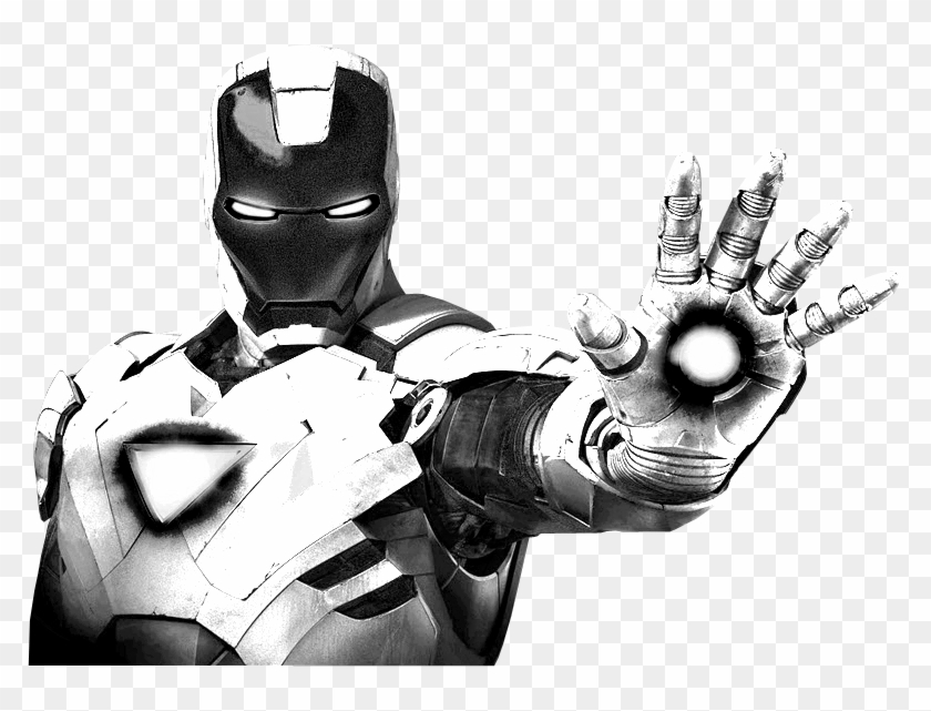 Iron Man Black White A - Iron Man Suit Black And White Clipart
