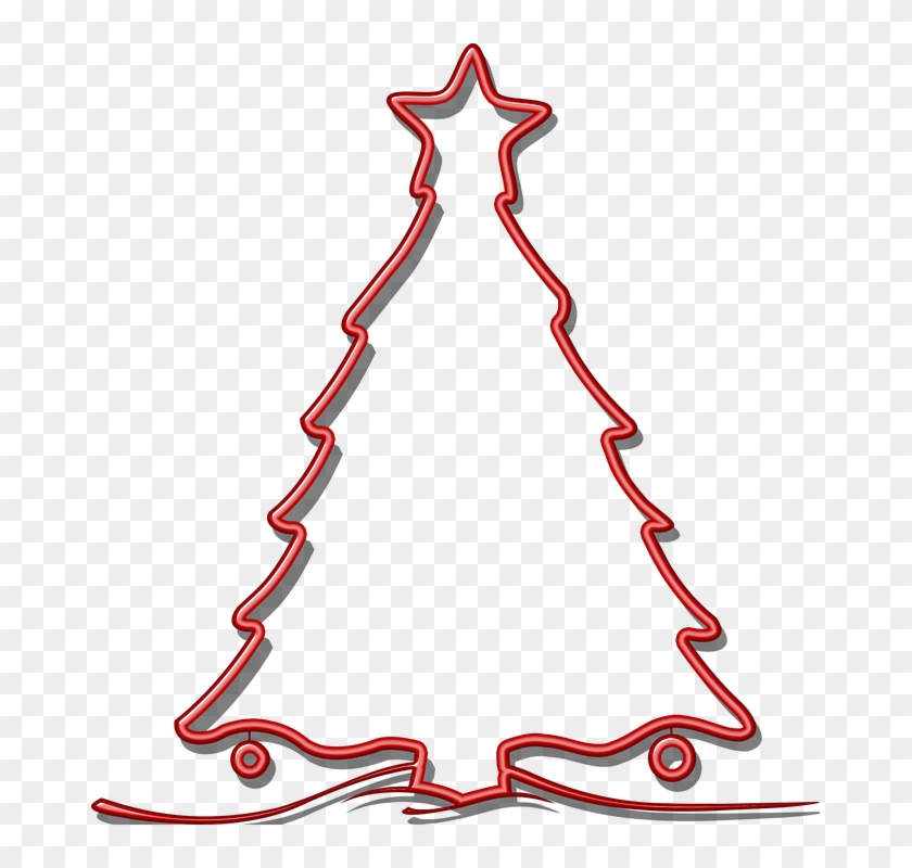 Arbol De Navidad Rojo En Png Clipart #1300289