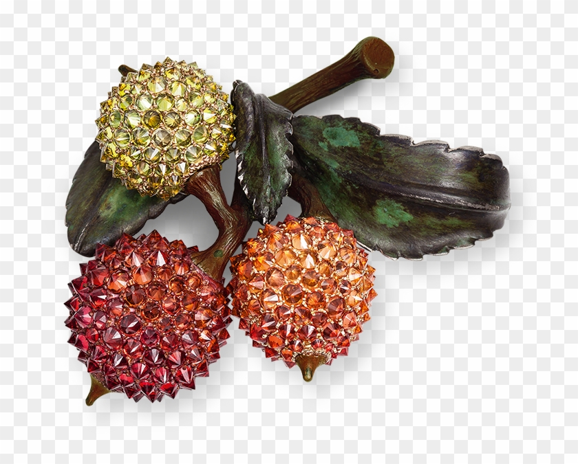 Hemmerle Brooch In The Shape Of A Tree Strawberry - Jewellery Clipart