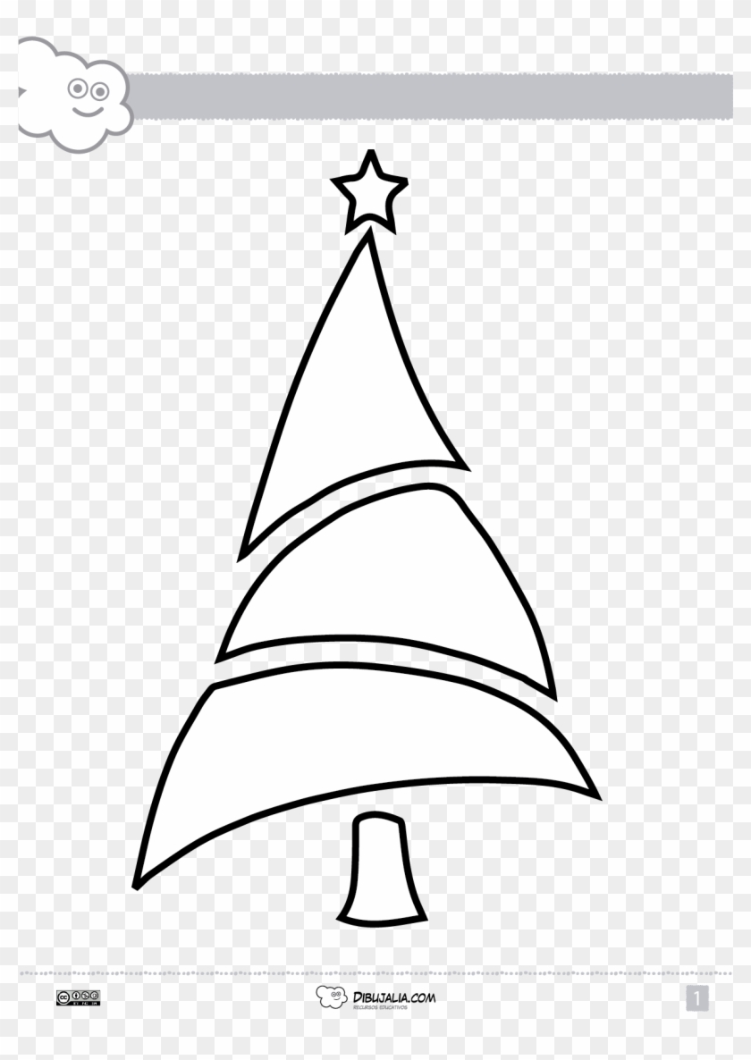 Descarga Las Siluetas De “arbol De Navidad” En Pdf - Christmas Tree Clipart  (#1300553) - PikPng