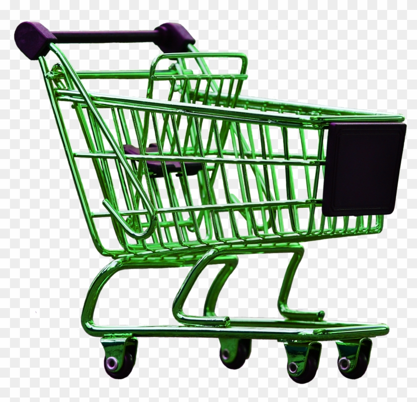 Online Shopping Cart Png Royalty Free High Quality - Green Shopping Cart Transparent Clipart #1300558