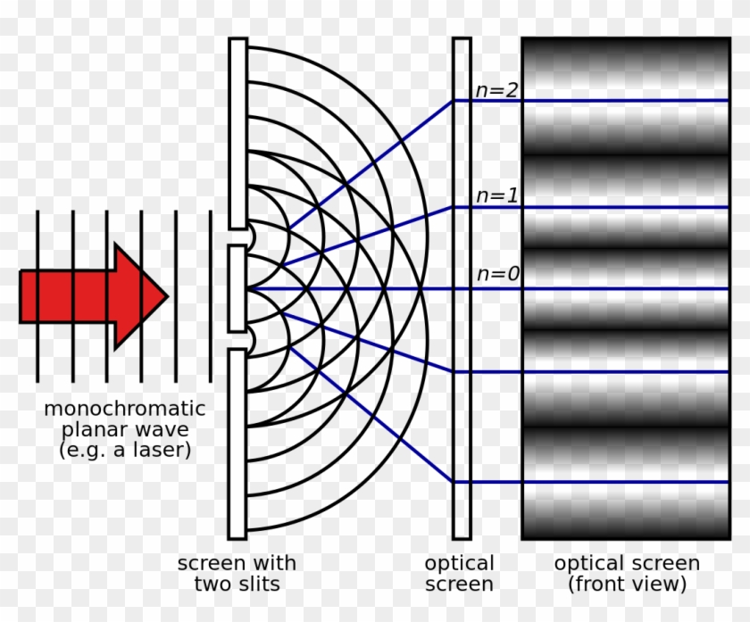 Two-slit Experiment Light - Double Slit Experiment Wave Clipart #1300636
