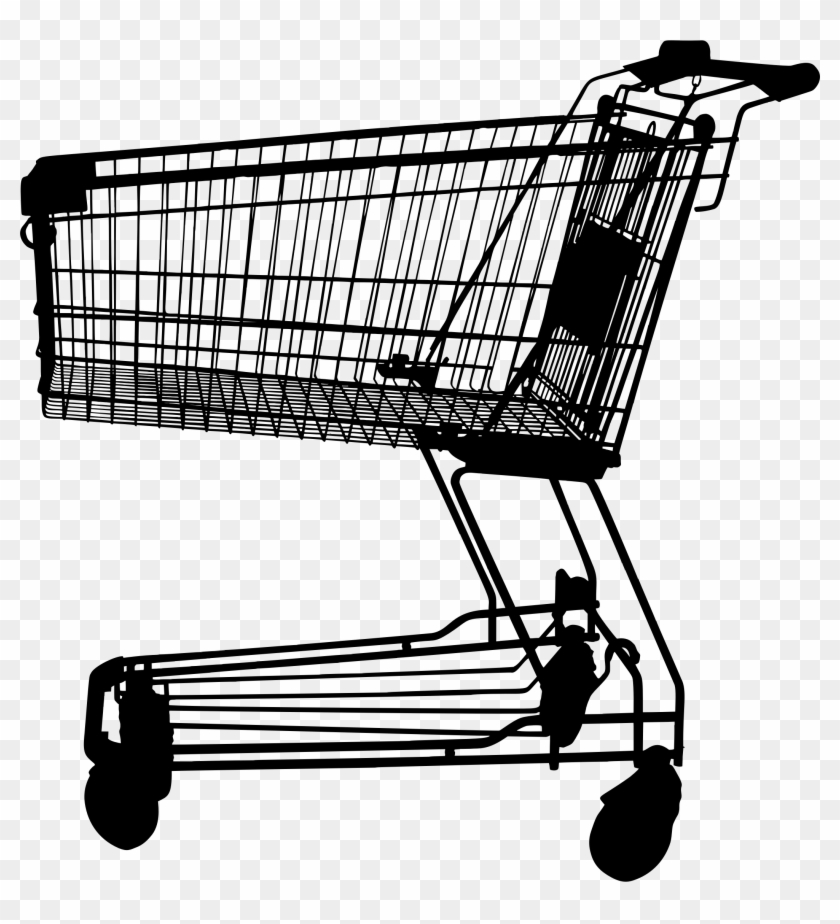 Discount Clipart Shopping Cart - Shopper Cart Silhouette Png Transparent Png #1300670
