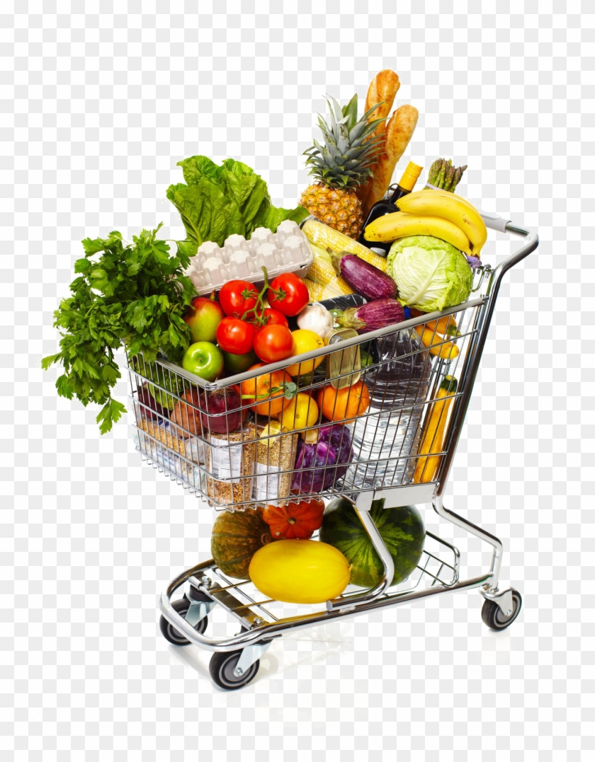 Grocery Shopping Cart Png Download Image - Shopping Cart With Groceries Clipart