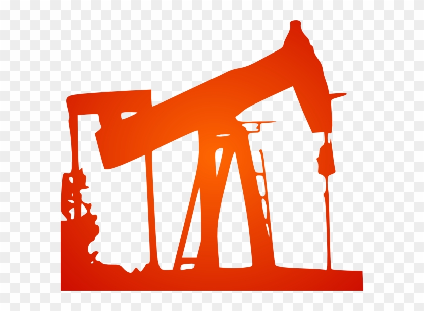 Silhouette Of Oil Rig Clipart