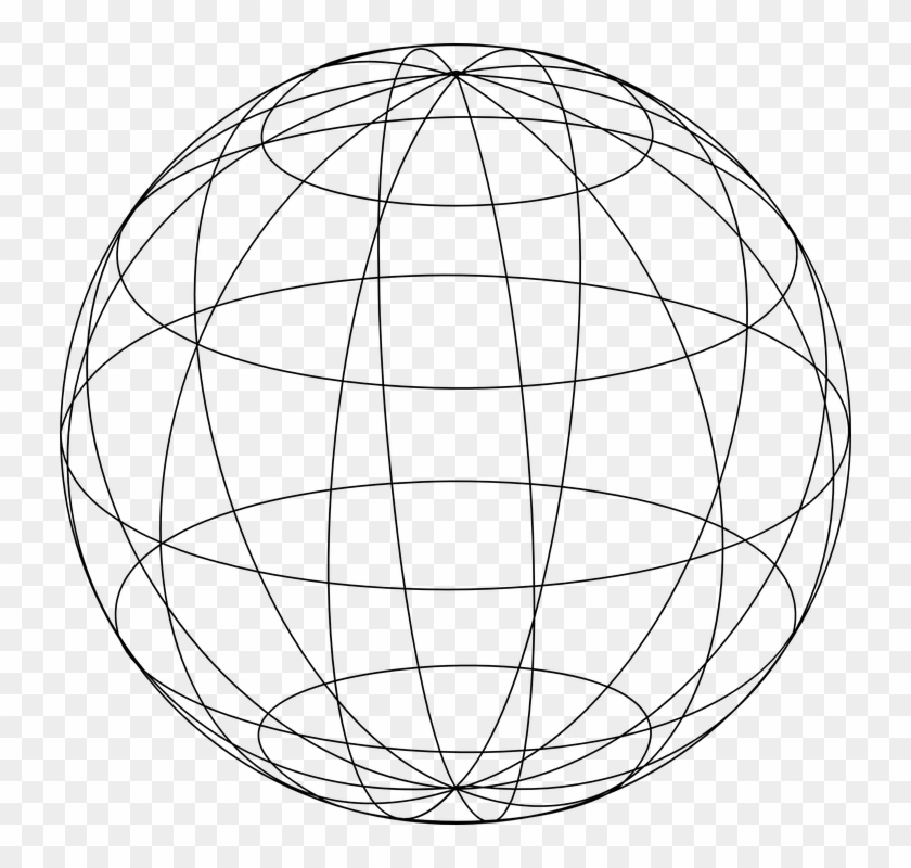 Globe, World, Earth, Grid, Latitude, Longitude, Sphere - La Avventura Earth Trax Clipart #1301162