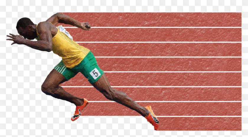 Every Country's Fastest Man In One Race - Usain Bolt Running Transparent Clipart #1301282