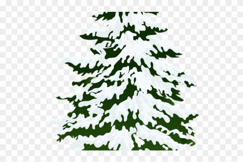 Pine Tree Clipart Leaf - Pine Tree With Snow Clip Art - Png Download #1301342