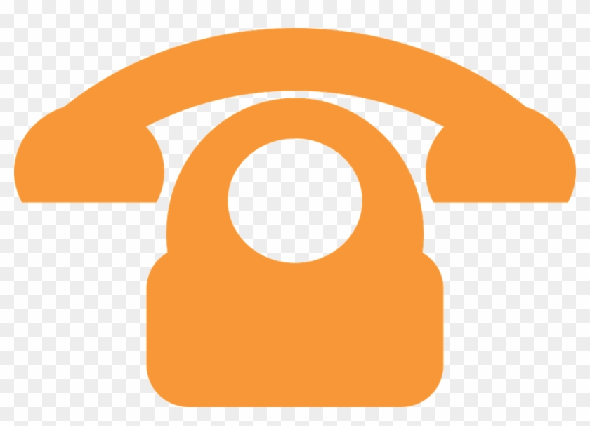Orange Clipart Cell Phone - Orange Telephone Symbol - Png Download #1301411