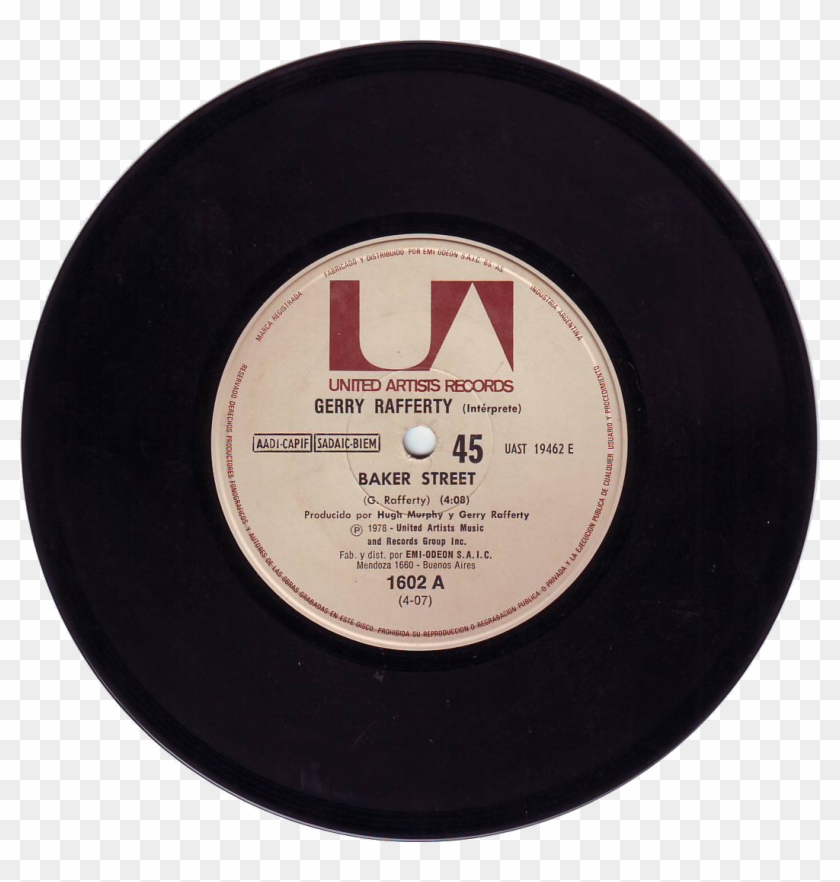Disco De Vinilo 45 Rpm Baker Street Gerry Rafferty - Vinyl Record Clipart #1301533
