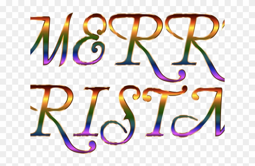 Merry Christmas Clipart Gold - Clip Art - Png Download