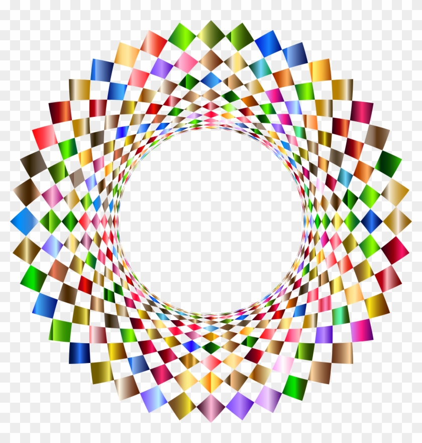 Checkered Frame 2 4 No Background - Circle With Dots Inside Clipart