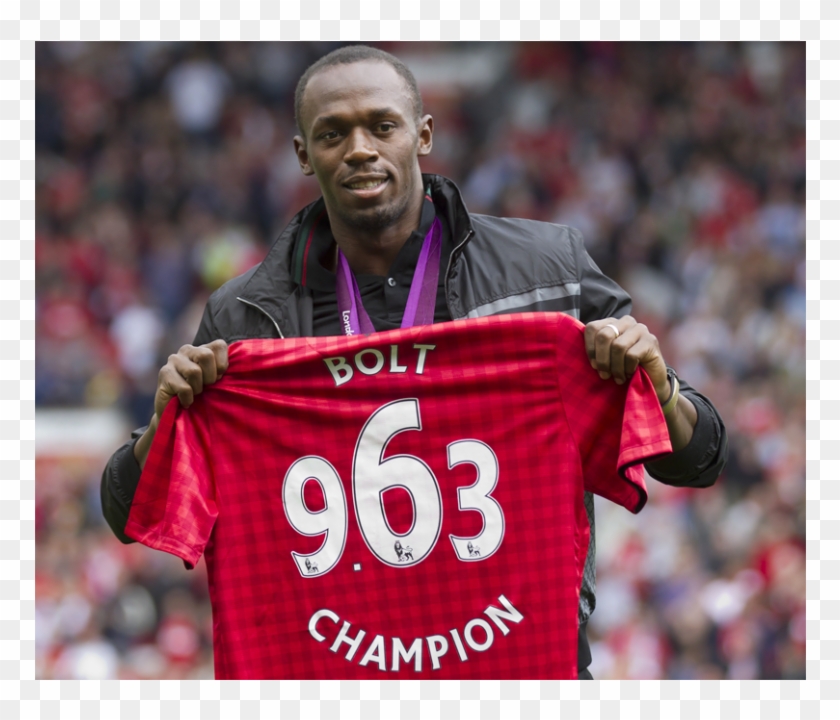 Usain Bolt Jugará Para El Manchester United - Самый Быстрый Футболист В Мире Clipart