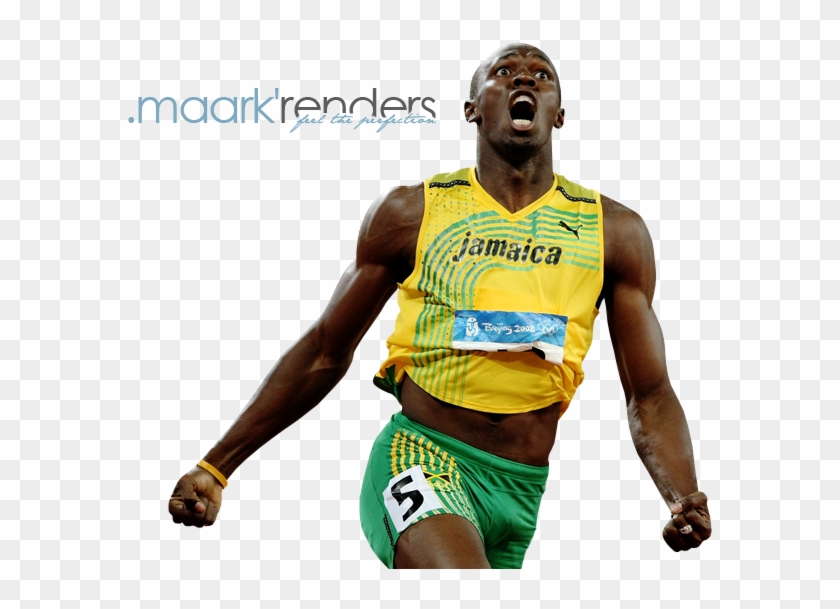 Runner/athlete Photo Usain-bolt Athlete - Usain Bolt Running Poster Clipart #1302356