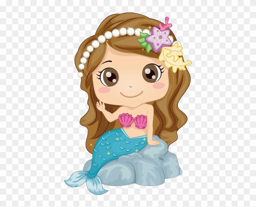 Clip Art A Sitting On Stone Transprent Ⓒ - Mermaid Clipart - Png Download