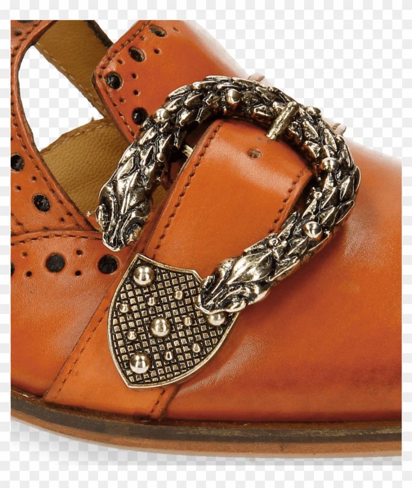 Sandals Sally 69 Orange Buckle Snake - Sandal Clipart #1302566
