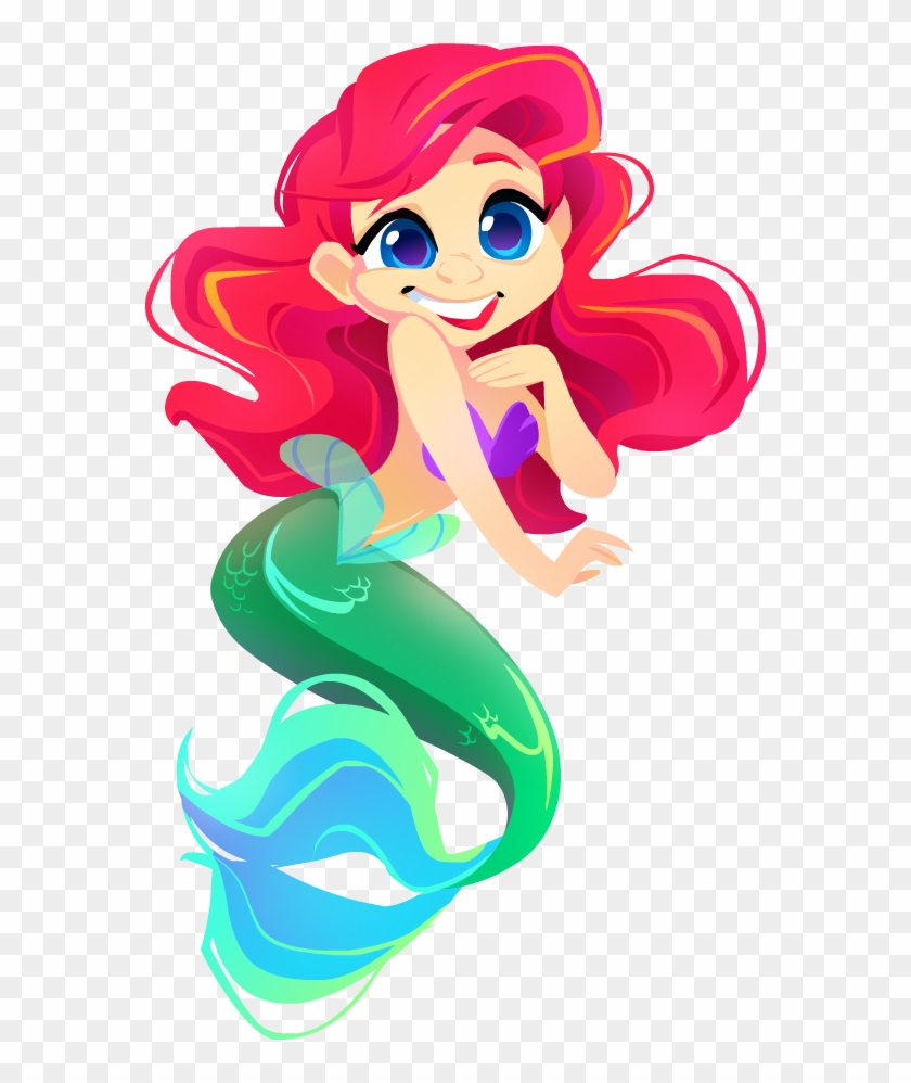 Collection Of Free Mermaid Vector Border - Mermaid Fanart Ariel Clipart #1302567