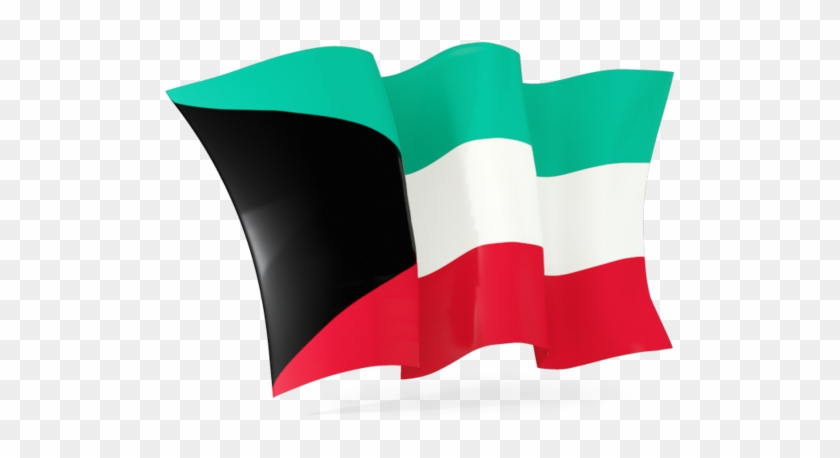 Waving Flag Of Kuwait - Kuwait Flag Waving Png Clipart