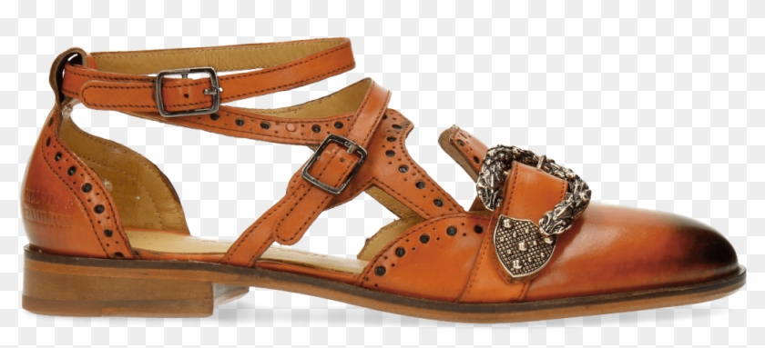 Sandals Sally 69 Orange Buckle Snake - Sandal Clipart