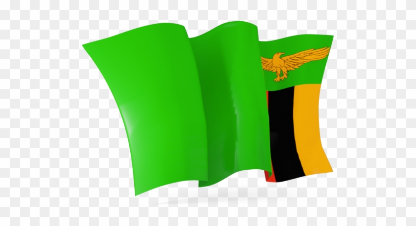 Clipart Mountain Flag - Waving Flag Of Zambia - Png Download