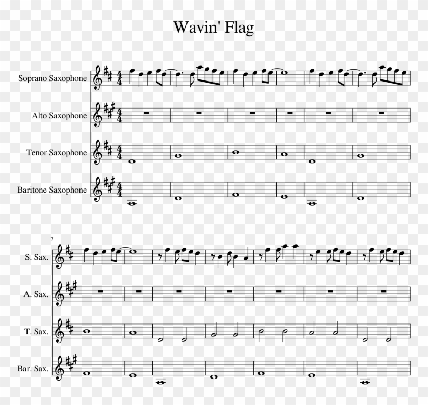 Print - Metal Gear Solid Theme Alto Sax Sheet Music Clipart