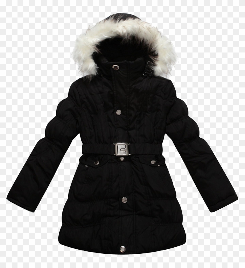 Black Winter Jacket For Women Png Transparent Image - Girls Winter Coats Black Clipart