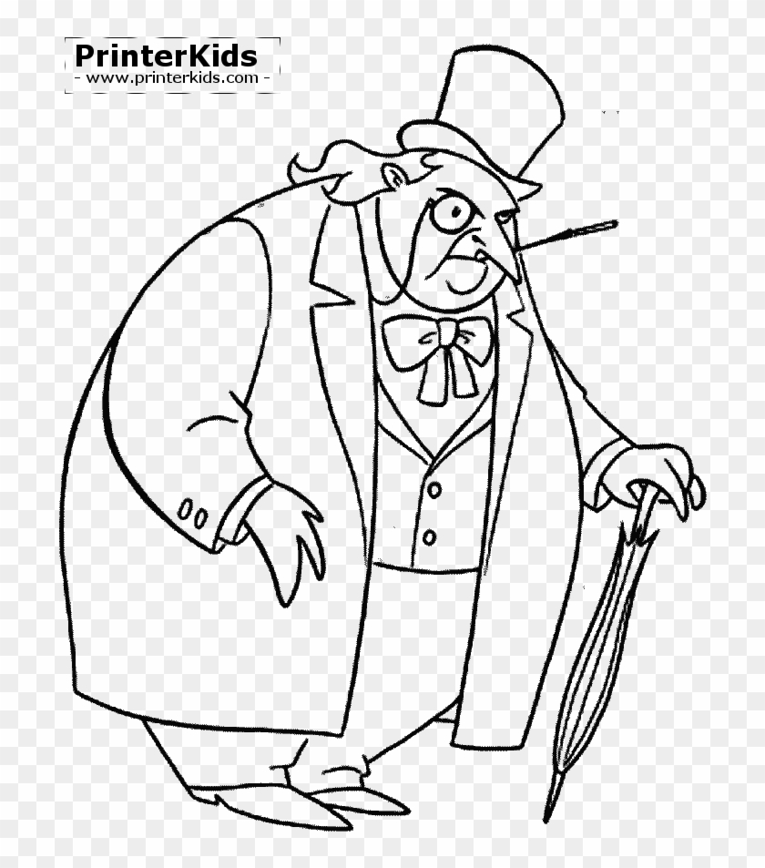 Batman Coloring Pages - Penguin Batman Coloring Pages Clipart
