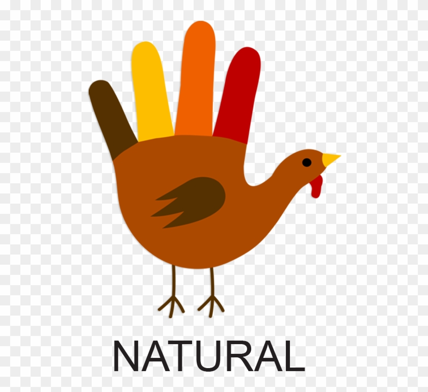 Turkey-natural - Turkey Made Out Of A Hand Clipart #1304389