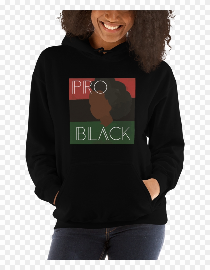 Pro-black Woman Hoodie - Sweatshirt Clipart #1304499