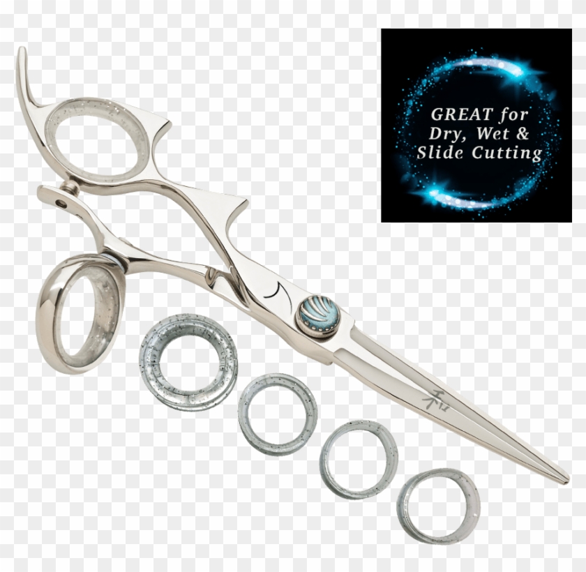 Shark Fin Left Handed Shears - Scissors Clipart