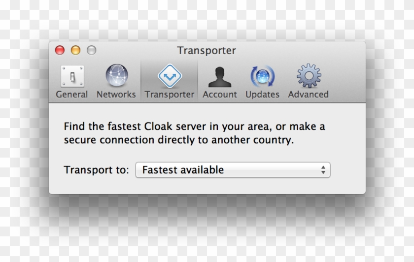 Cloak Preferences, Transporter Options - Trust A Website On Mac Clipart #1304768