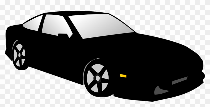 Carro Vector Auto - Clip Art Black Car - Png Download