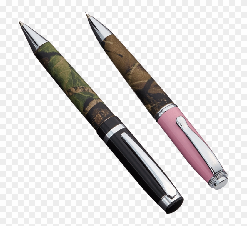 Two-tone Camo Leather Ballpoint Pen - Two Pen Png Clipart
