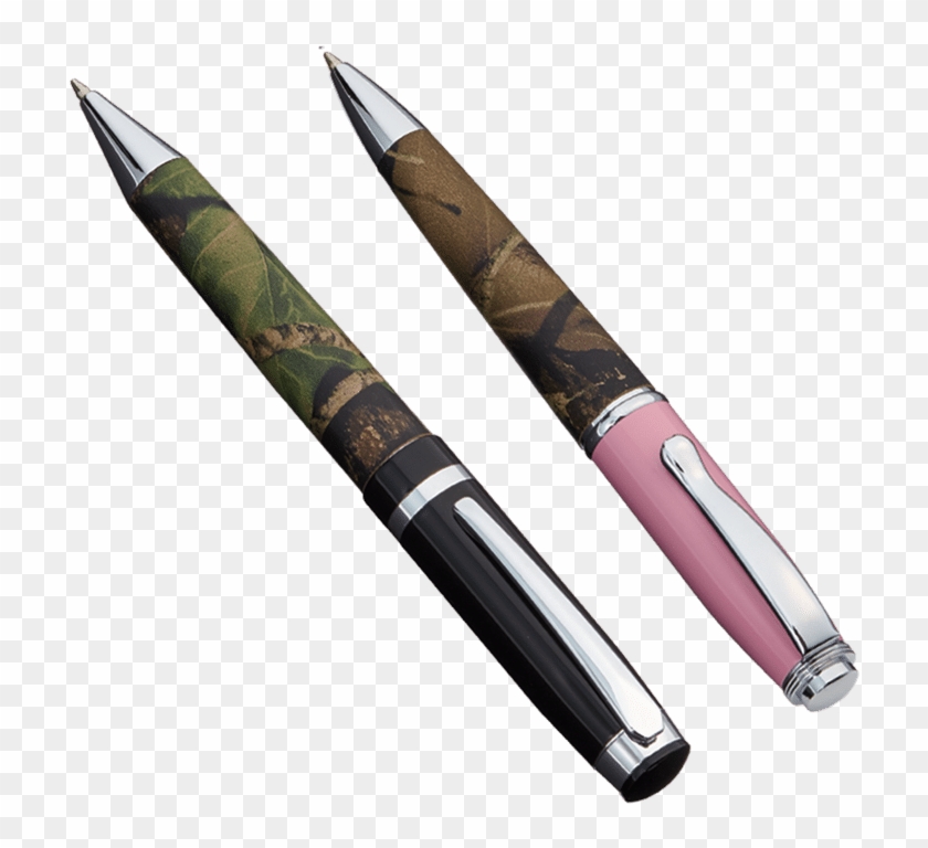 Two-tone Camo Leather Ballpoint Pen - Two Pen Png Clipart #1305321