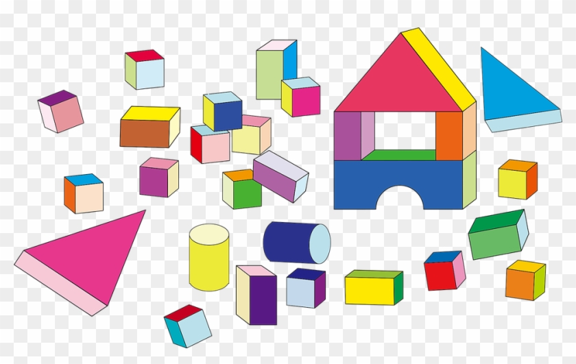 Building Blocks Cubes Cylinders Prismatic Shapes - Space And Shape Grade R Clipart