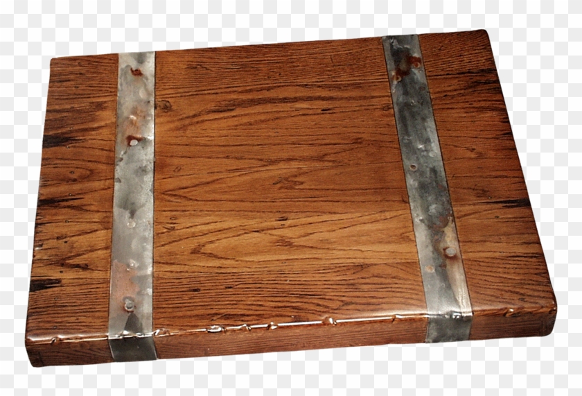 Acid Washed Metal Strap Inlay Wood Table - Metal Inlay Table Top Clipart #1305685