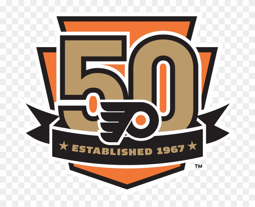 Flyers Png - Philadelphia Flyers 50th Anniversary Logo Clipart