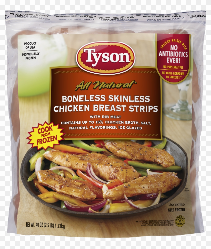 Tyson® Boneless Skinless Chicken Breast Strips, - Bagged Frozen Chicken Breast Clipart